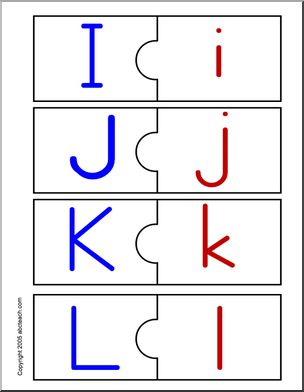 Puzzles: Alphabet Upper – Lower Case Match – color (pre-K/primary)