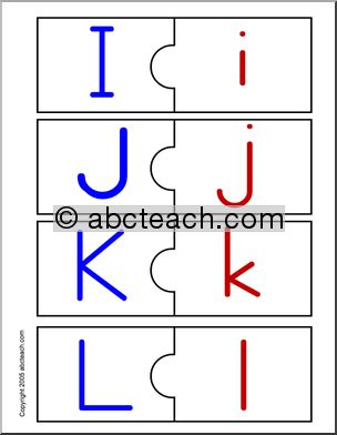 Puzzles: Alphabet Upper – Lower Case Match – color (pre-K/primary)