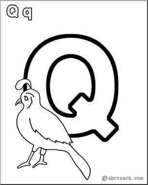 Coloring Page: Alphabet- Q