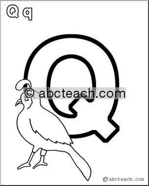 Coloring Page: Alphabet- Q