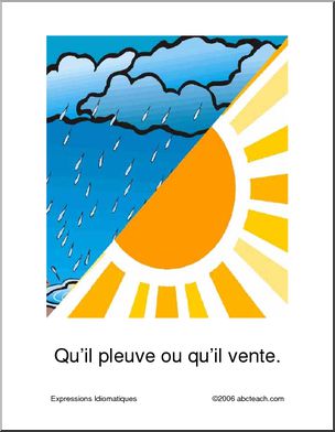 French:  Qu’il pleuve ou qu’il vente