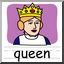 Clip Art: Basic Words: Queen Color (poster)