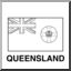 Clip Art: Flags: Queensland (coloring page)