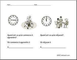 French:  Elementary Telling Time
