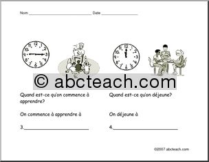 French:  Elementary Telling Time