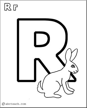 Coloring Page: Alphabet- R