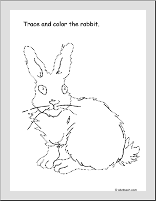 Trace and Color: Rabbit