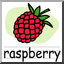 Clip Art: Basic Words: Raspberry Color (poster)