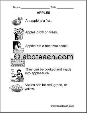Comprehension: Apples (primary)