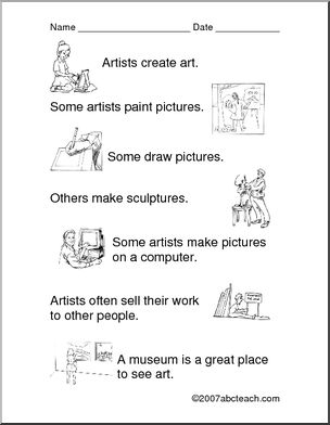 Comprehension: Artists (primary)
