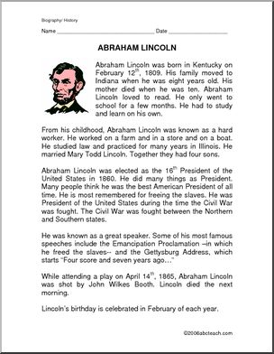 President Abraham Lincoln Biography