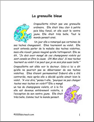 French: La grenouille bleue