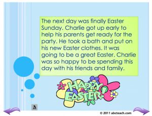 Interactive: Flipchart: Reading Comprehension (with audio): Charlie’s Easter