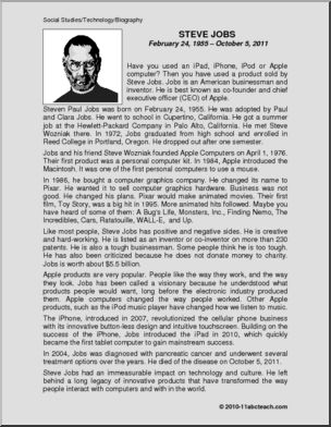Biography: Technology; Steve Jobs (elem)