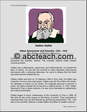 Biography: Galileo Father of Science (elem)