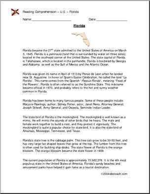 Comprehension: State – Florida  (elementary)