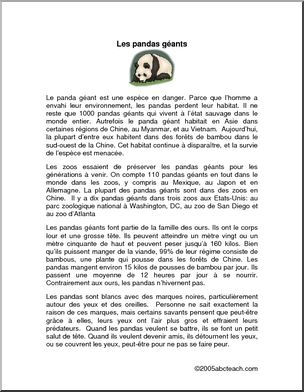 French: Les pandas gÃˆants
