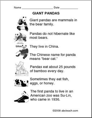 Comprehension: Pandas (primary/elem)