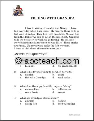 Fiction: Fishing with Grandpa (primary)