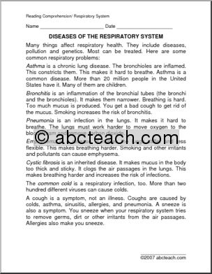 Comprehension: Respiratory System (elem)