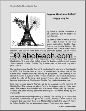 Fiction: Joyeux Quatorze Juliette! (elem)