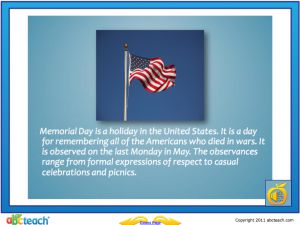 Interactive: Notebook: Reading Comprehension (with audio): Memorial Day