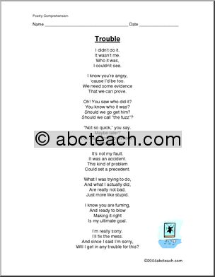 Poem: Trouble (upper elem/ middle)