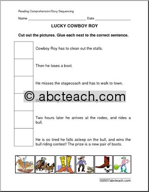 Story Sequence: Cowboys (primary/elem)