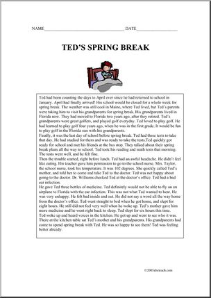 Fiction: Ted’s Spring Break (elementary)