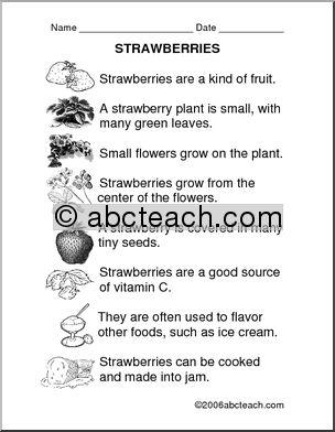Comprehension: Strawberries (primary)