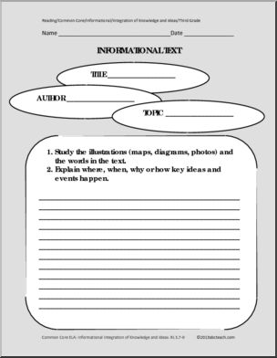 Common Core: Reading: Integration of Knowledge and Ideas Template (3rd grade)