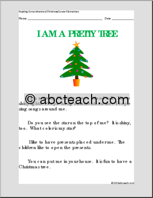 Christmas – I Am a Pretty Tree (primary) Fiction