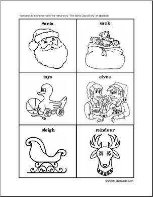 The Santa Claus Story – flashcards Rebus