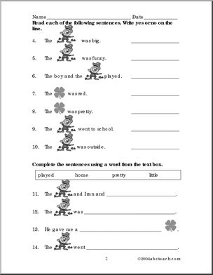 The Little Leprechaun (b/w) Rebus I abcteach.com