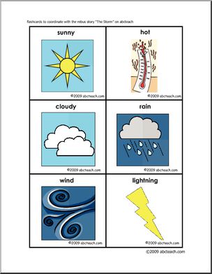 The Storm (color)- flashcards Rebus