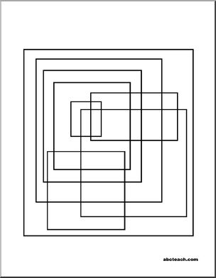 Coloring Page: Shapes – Rectangles 2