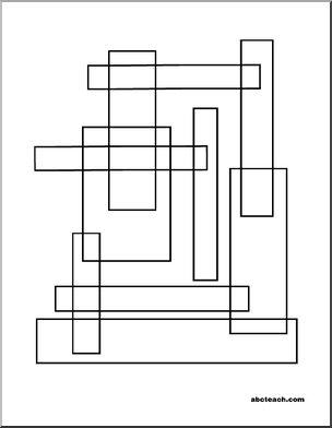 Coloring Page: Shapes – Rectangles 3