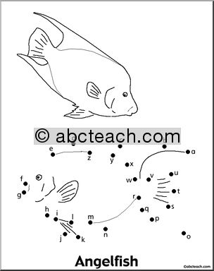 Dot to Dot: Reef – Angelfish (alphabet)