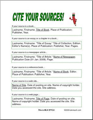 Reference Page: Cite Your Sources!