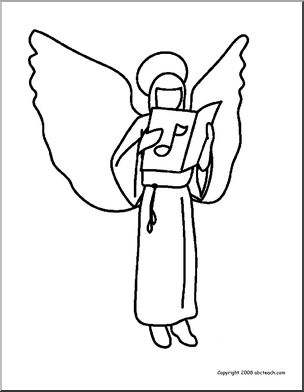 Coloring Page: Christmas – Angel 3