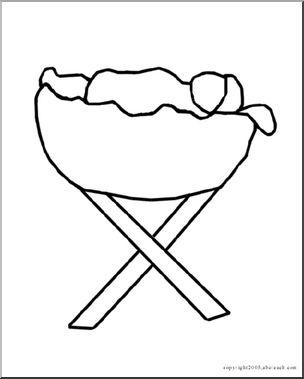 Coloring Page: Christmas – Manger