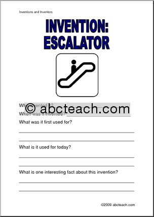 Report Form: Invention – Escalator