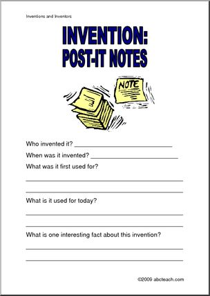 Report Form: Invention – Post-It Notes