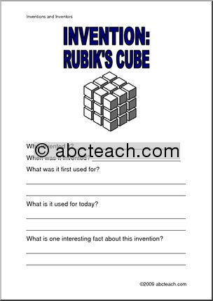 Report Form: Invention – Rubik’s Cube