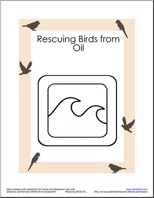 Comprehension: Rescuing Birds from Oil Shapebook (easy primary)