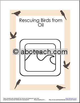 Comprehension: Rescuing Birds from Oil Shapebook (easy primary)