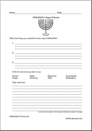 Research and Report Form: Hanukkah