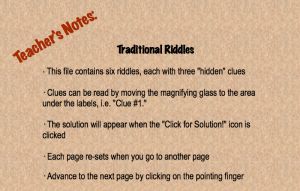 Interactive: Notebook: Riddles–Magic Magnifying Glass (upper/middle)