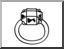 Clip Art: Basic Words: Ring (coloring page)