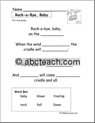 Nursery Rhymes: Rock-a-Bye, Baby